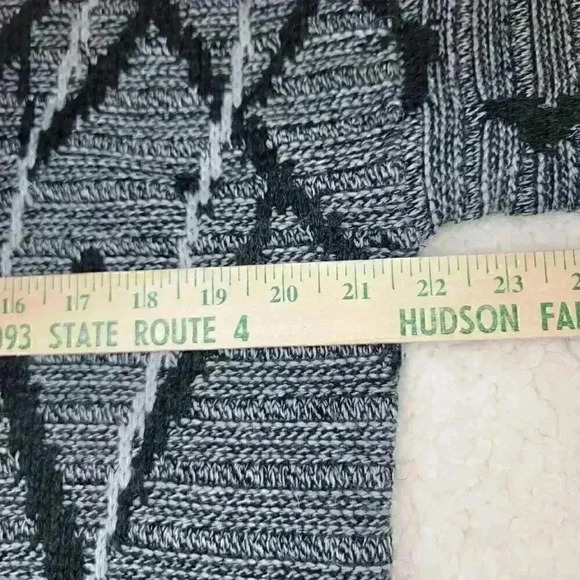 80s Vintage Womens L Geometric Crew Neck Sweater College Point Abstract Retro - Picture 11 of 14